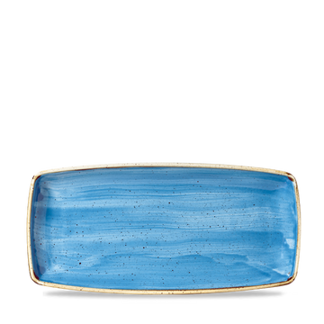 Cornflower Blue Oblong Plate 29.5 x 14cm